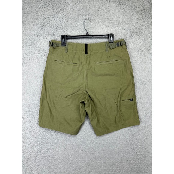 Rag Bone Shorts Mens 34 Olive Green Cotton Khakis Button Fly Flat Front Pockets - Picture 3 of 10